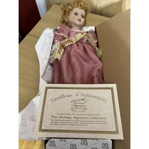 Heritage Signature Collection 16" Porcelain 2000 Millenium Doll Crystal  12228